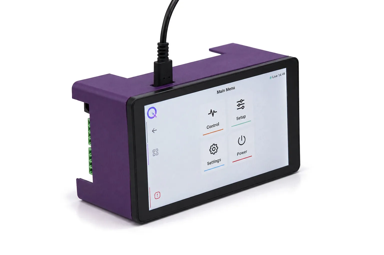 The TEC X8 Peltier temperature controller with its touch display