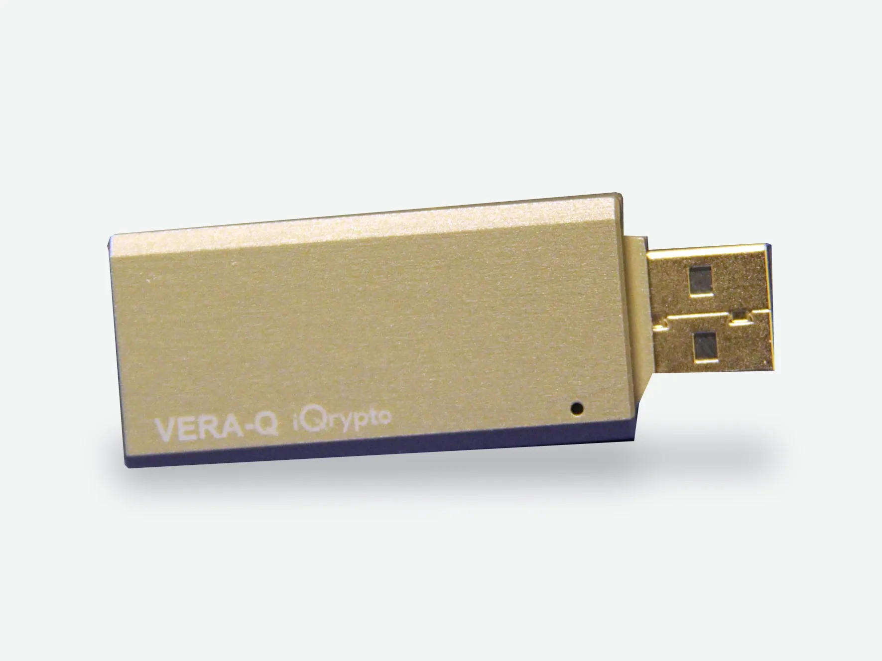 Angled view of the VERA-Q USB quantum entropy kit